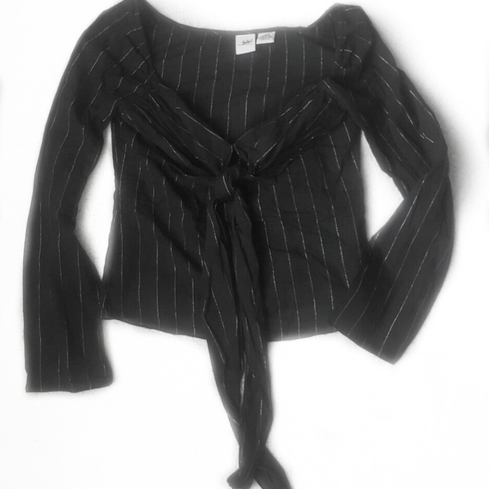 A|X • striped tie blouse